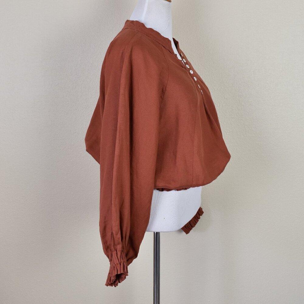 Myrah Penaloza FRIDA Linen Smocked Top - One Size - Picture 6 of 10